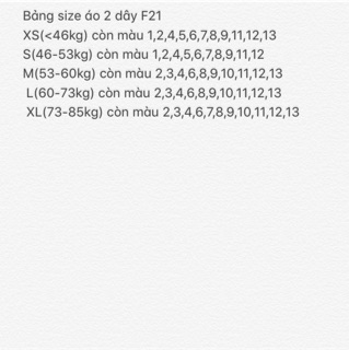Combo 3 áo 2 dây F21