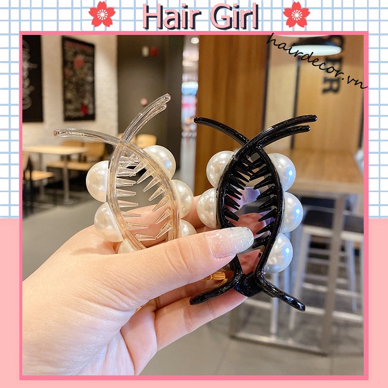 Kẹp tóc càng cua màu đen phong cách Hàn Quốc thanh lịch