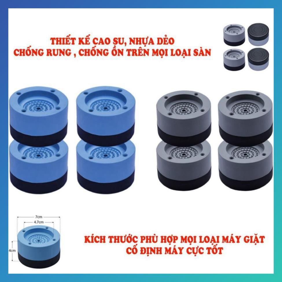 Chân máy giặt 4 miếng cao su cao cấp chống ồn chống rung (LOẠI 1)