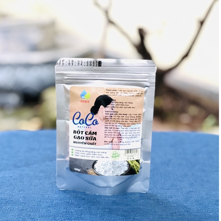 100GR Bột cám gạo sữa nguyên chất 100% làm đẹp dưỡng da,bột cám gạo sữa non