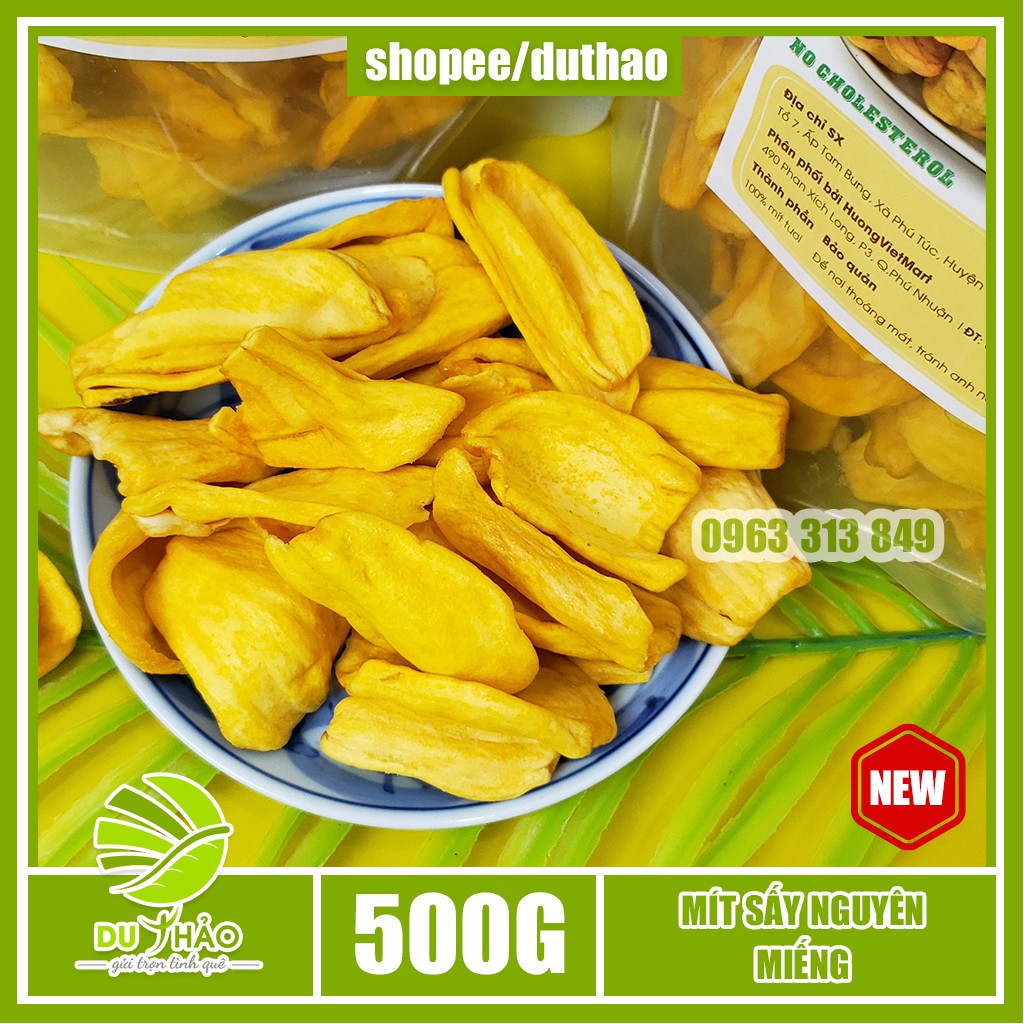 Mít Sấy Giòn Hàng Nguyên, Cánh Dày giòn ngọt túi 500g có giấy VSATTP xuất xứ rõ ràng, ăn vặt Sài Gòn