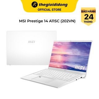 Laptop MSI Prestige 14 A11SC i7 1195G7/16GB/512GB/4GB GTX1650 Max-Q/14"F/Win10/(202VN)/Trắng - Hàng chính hãng