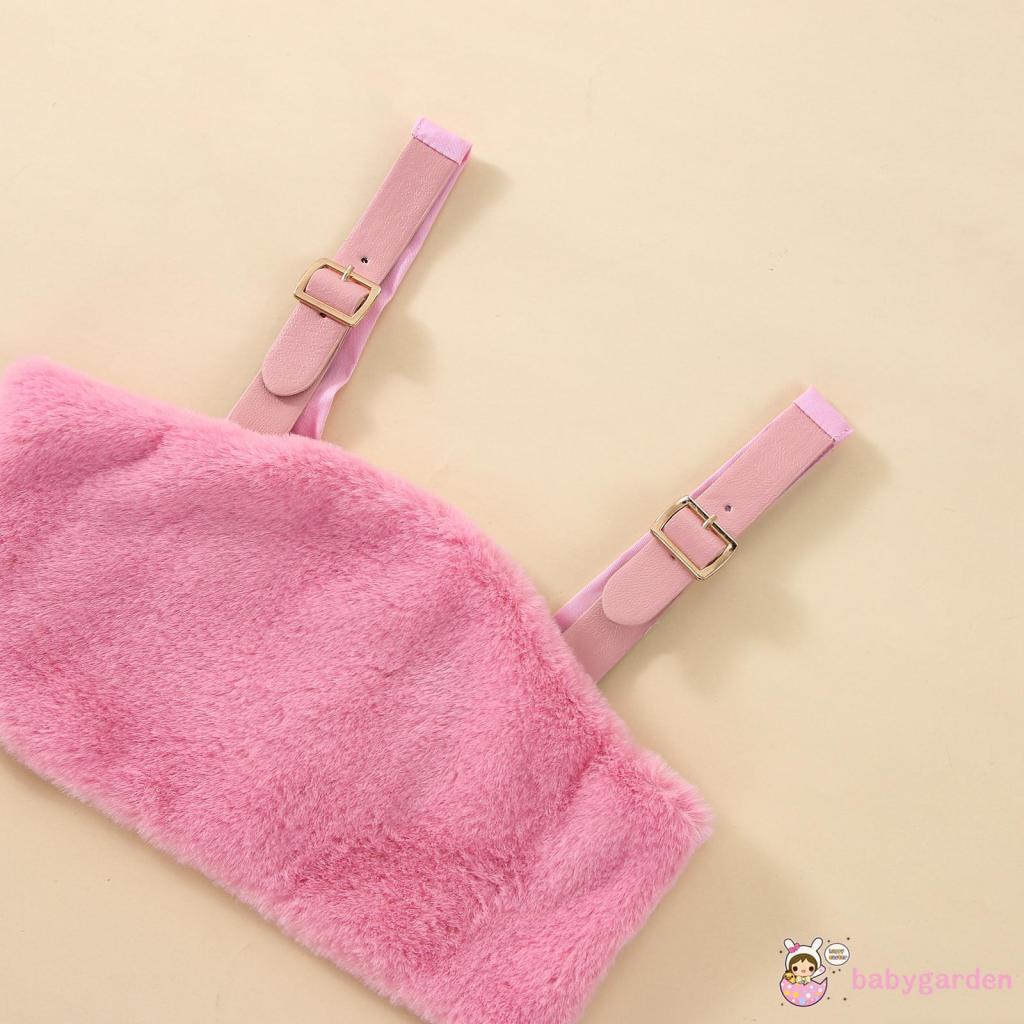 Set Đồ 3 Món Gồm Áo Không Tay Màu Trơn + Quần Dài Có Túi Cho Bé Gái 1-6 Tuổi