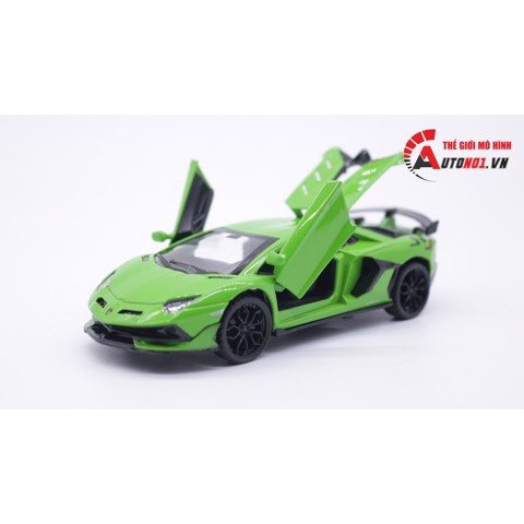 MÔ HÌNH XE LAMBORGHINI AVENTADOR SVJ GREEN 1:32 MINIAUTO 7478