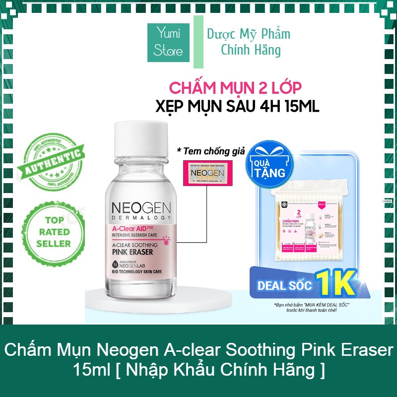 Chấm Mụn Neogen A-clear Soothing Pink Eraser 15ml [ Nhập Khẩu Chính Hãng ]