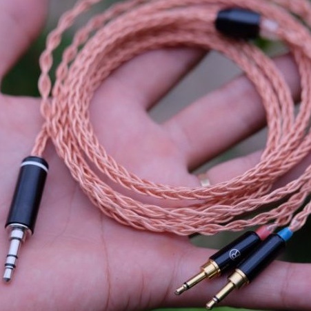 Cáp nâng cấp cho headphone dây đồng 7n occ litz 25awg đan 8x dài 1,5 mét.