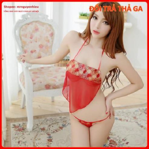 Áo yếm ngủ tân nương xuyên thấu - Hàng cao cấp - Cam kết đẹp - yếm đào thôn nữ sexy cosplay nóng bỏng, gợi tình - Hà Nội