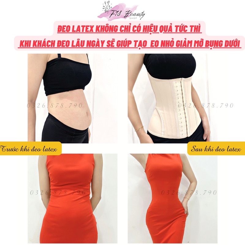 Đai Nịt Bụng Latex Cải Tiến THÔNG HƠI Che Mỡ Lưng Giảm Mỡ Bụng 19 Xương Thép
