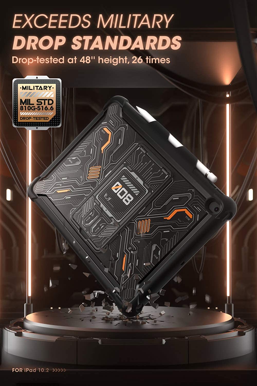 Ốp Máy Tính Bảng SUPCASE Mumba Tích Hợp Bảo Vệ Màn Hình Và Giá Đỡ Bút Cảm Ứng Cho iPad 10.2 Thế Hệ Thứ 7/8 | BigBuy360 - bigbuy360.vn