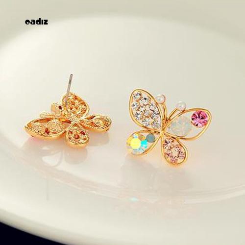 Hoa tai hình bướm đính đá lấp lánh