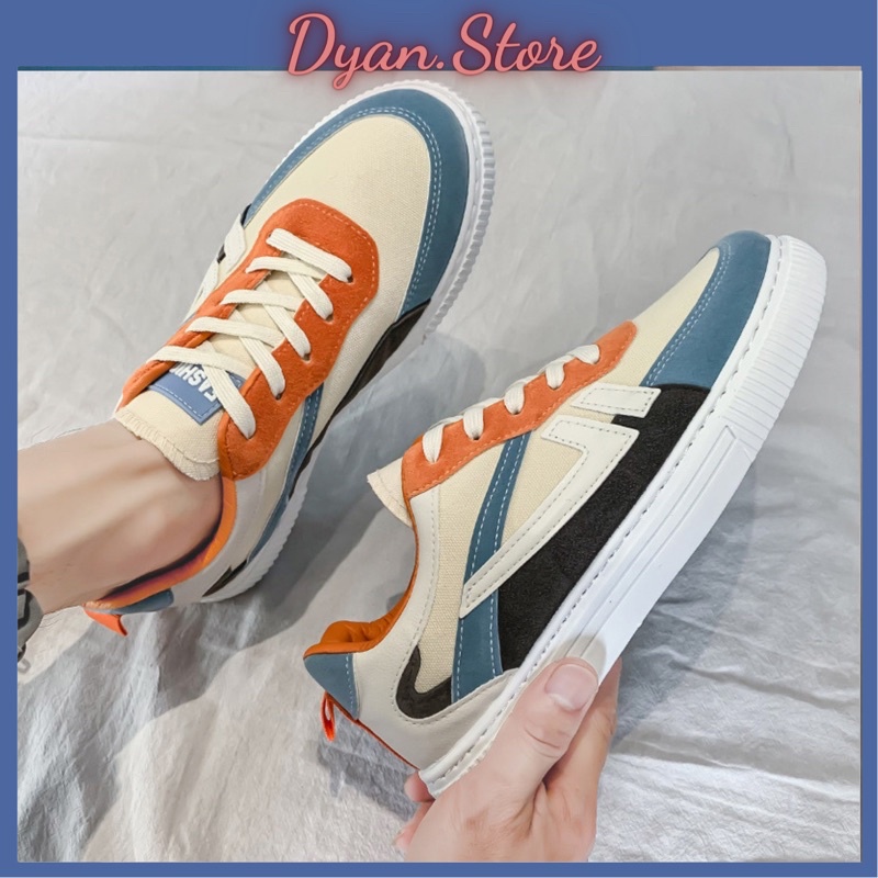 Giày thể thao nam thời trang trẻ trung giày sneaker buộc dây nhiều màu sắc | BigBuy360 - bigbuy360.vn