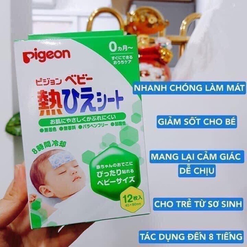 Miếng Dán Hạ Sốt PiGeon 0M+ Nội Địa Nhật