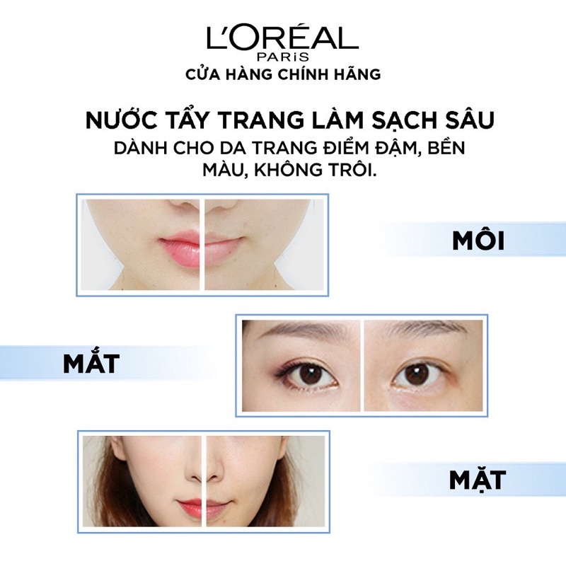 Nước tẩy trang cho mọi loại da L'Oreal Paris 3-in-1 Micellar Water 400ml