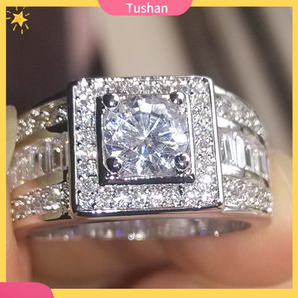 Nhẫn đính đá thiết kế thời trang dành cho nam