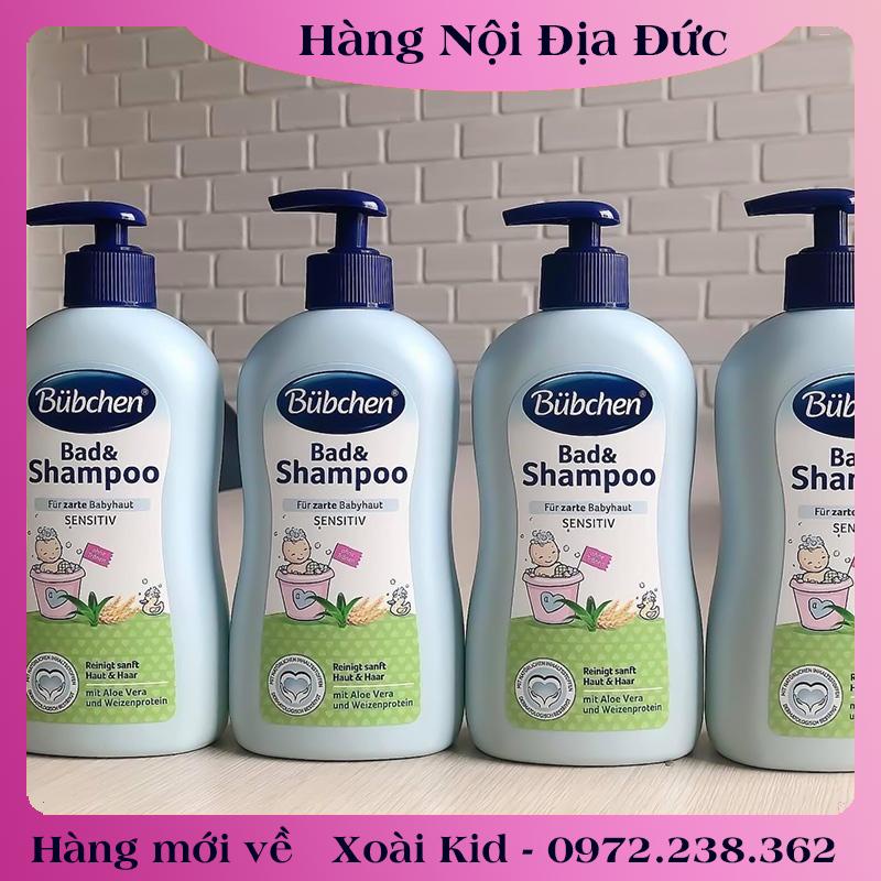 Sữa Tắm Gội, Kem Dưỡng Da, Kem Hăm Cho Trẻ Sơ Sinh Bubchen 400ml - Nội địa Đức Đủ Bill