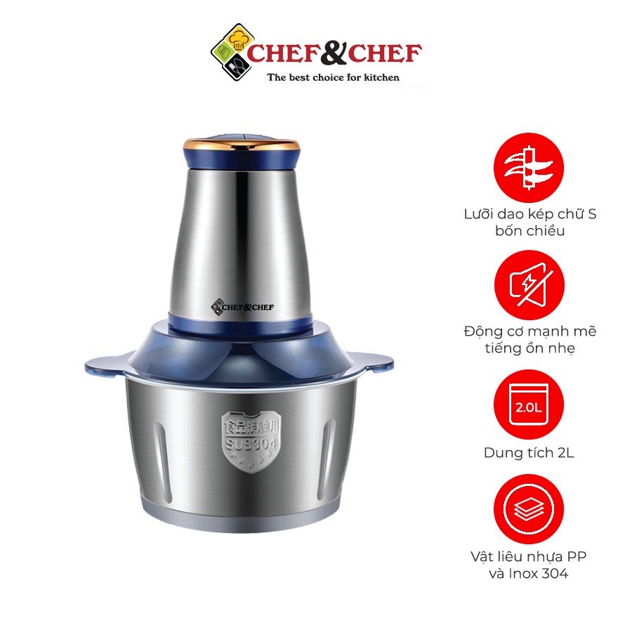 MÁY XAY THỊT CHEF&CHEF CH-102A ĐA NĂNG SIÊU TIỆN DỤNG CÔNG SUẤT 350W TIẾT KIỆM THỜI GIAN