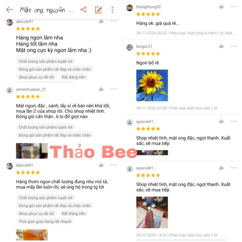 3 LÍT MẬT ONG CAFE - THẢO BEE