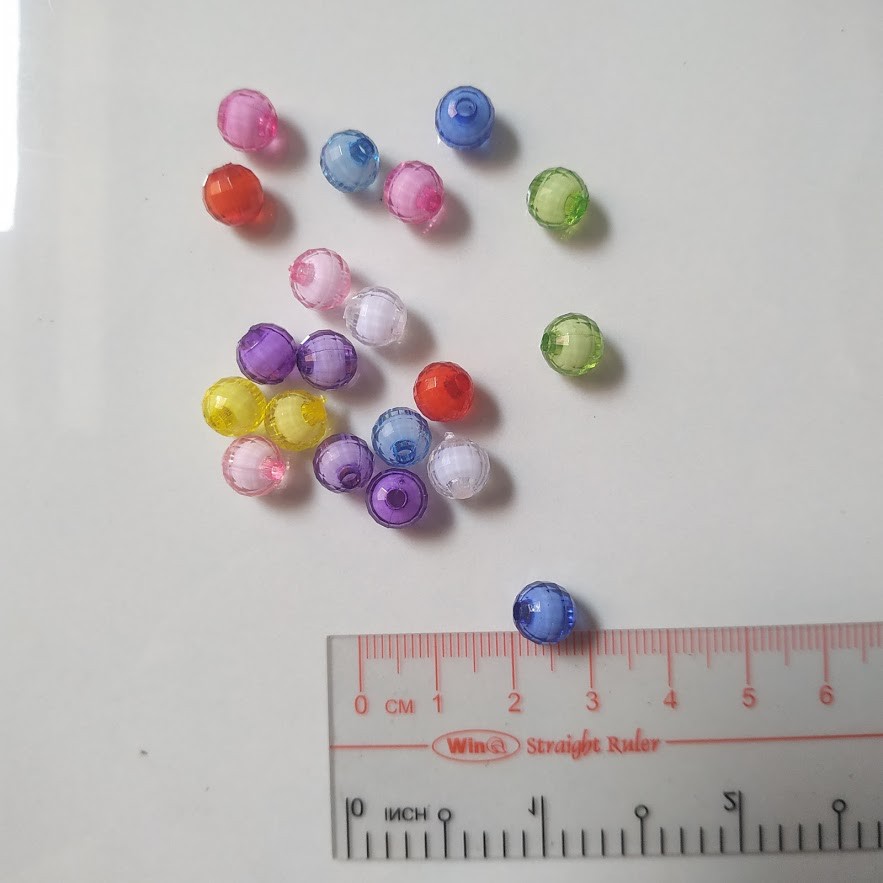 50gr hạt cườm có nhân (hạt lựu có nhân) 8mm và 10mm nhiều màu