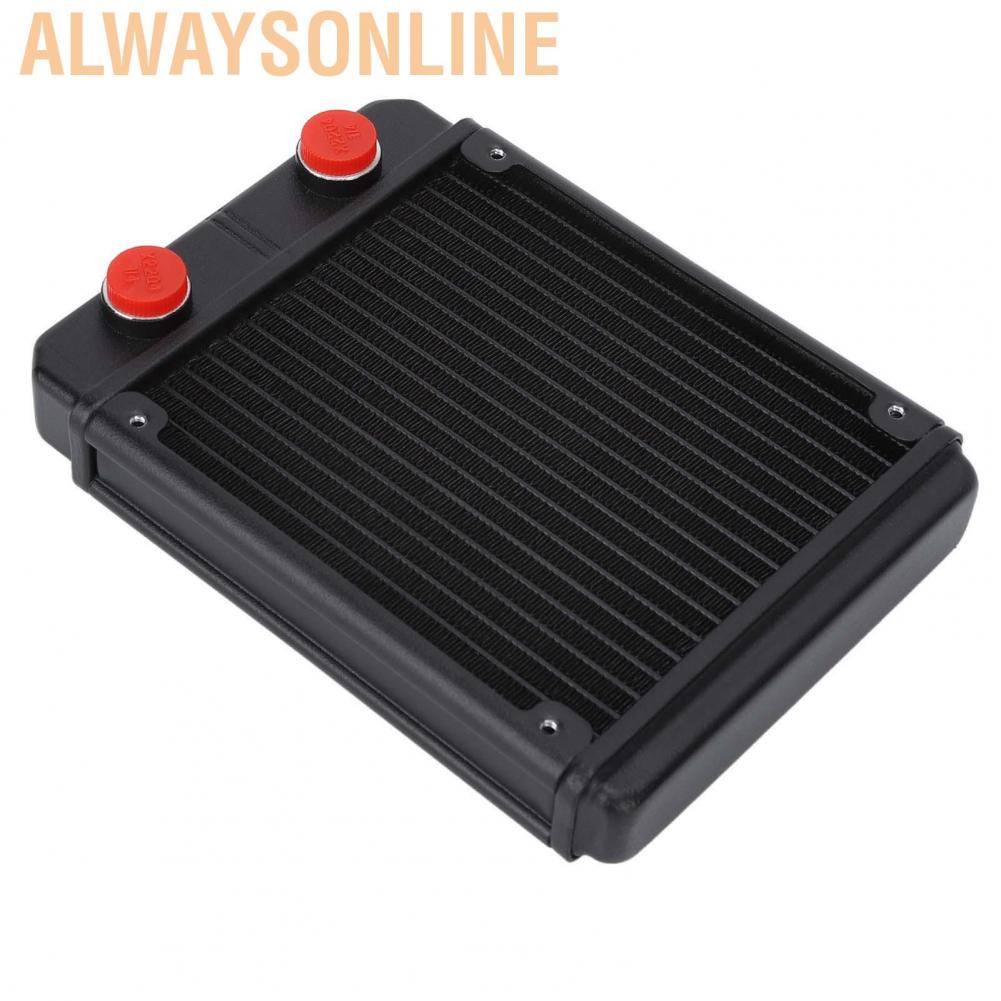 Alwaysonline Water Cooling Radiator G1/4 Thread 18 Pipes Good Heat Dissipation Aluminum Alloy Computer
