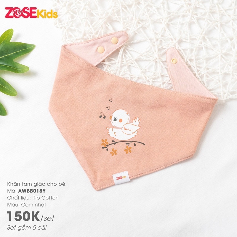Khăn/Yếm tam giác cotton Zose kids đủ mẫu xinh yêu