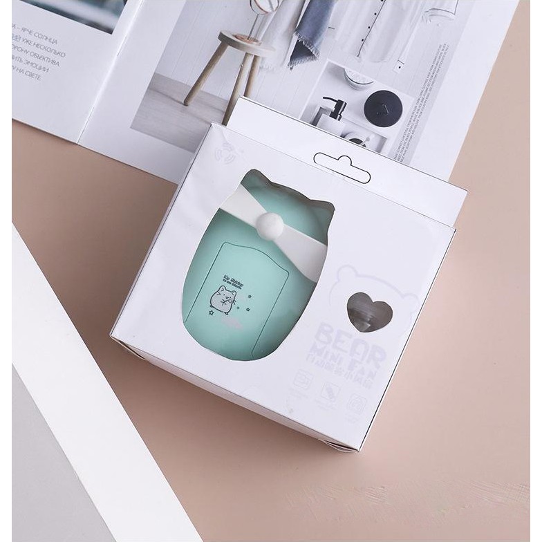 Quạt mini phun sương tích điện cầm tay, quạt mini xinh xắn tiện lợi COLLEN | BigBuy360 - bigbuy360.vn