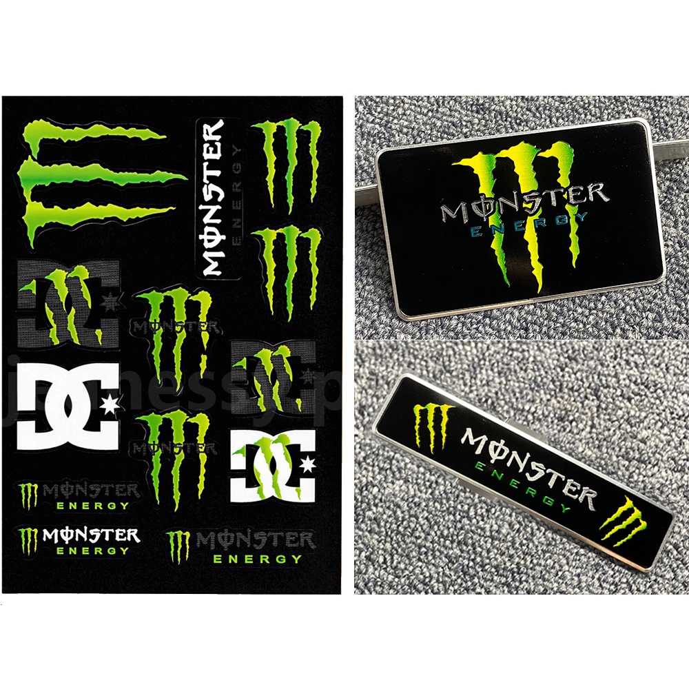 Miếng Dán Trang Trí Xe Hơi Kawasaki Monster 3D Bằng Kim Loại