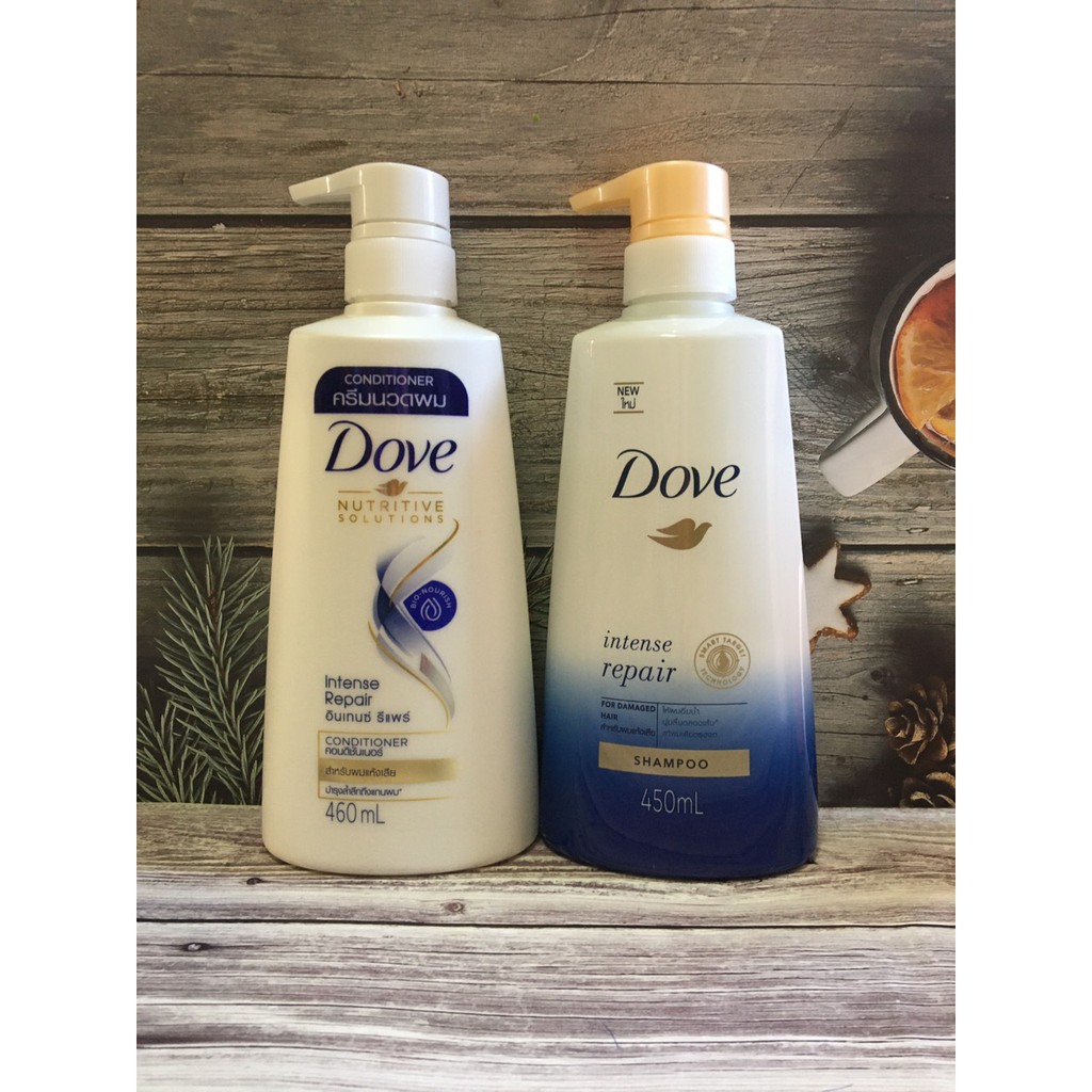 Combo Dầu gội xả Dove PHỤC HỒI HƯ TỔN Thái Lan 450ml và 450ml