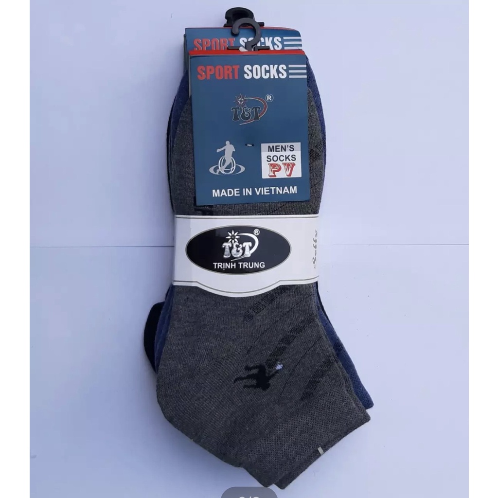 [HCM] Combo 5 đôi vớ nam cổ trung,100% thun Cotton Siêu co giãn, thương hiệu : Công ty T&amp;T ,Hàng Việt Nam chất lượng