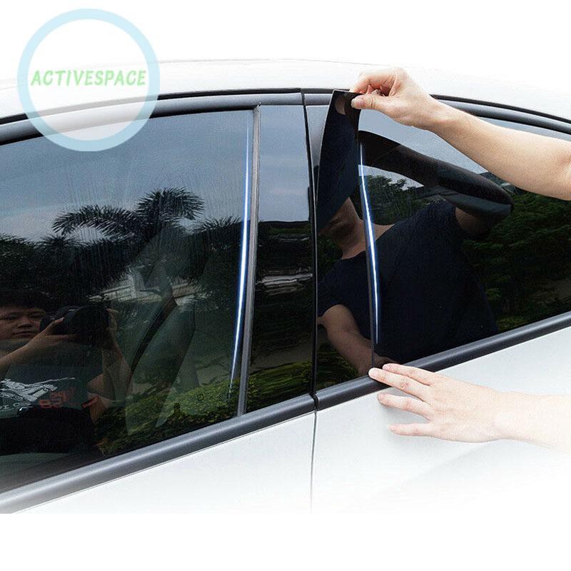 Bộ 10 miếng decal trang trí trục cửa sổ ngoài chống nước cho Mazda 3 Axela 2014-2017