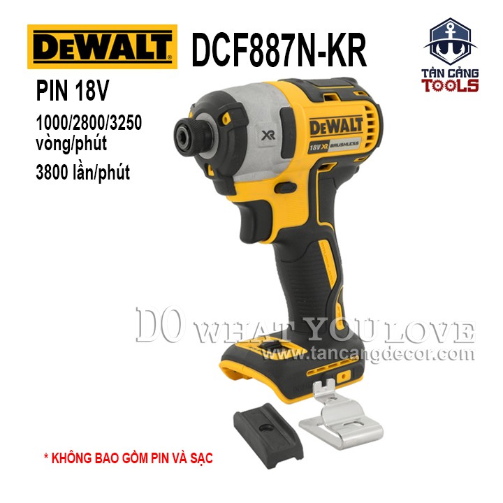 Máy Vặn Vít Dùng Pin DeWalt 18V DCF887N-KR ( Thân Máy )