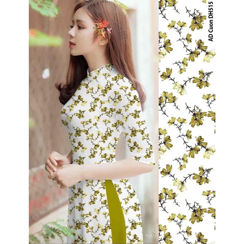 ÁO DÀI HOA NHÍ LÁ TRÒN HÀNG ĐẶT MAY ODER ĐỦ SIZE