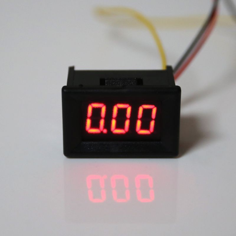 Volt kế kỹ thuật số DC 0-100V 0.36&quot; 3 chữ số đèn LED đỏ cho bảng điều khiển xe hơi/xe máy