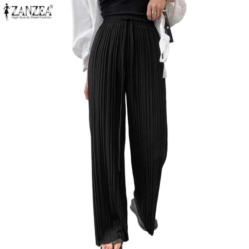 Quần dài Zanzea ống đứng lưng cao thời trang nữ