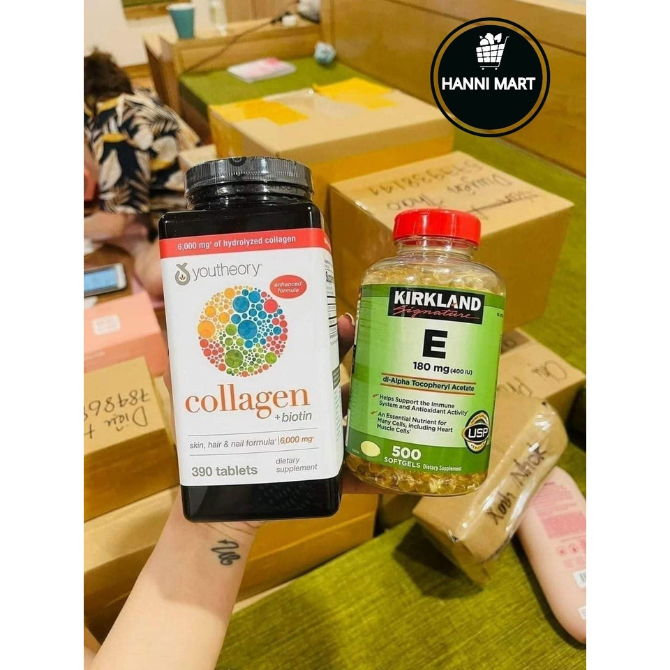Combo Trẻ Hóa Làn Da Hoa Anh Thảo, Vitamin E, Sữa Ong Chúa, Collagen Mỹ