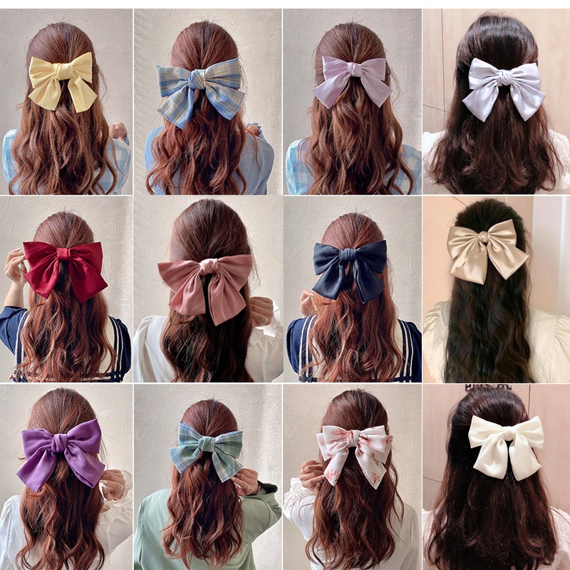 Kẹp Tóc Nơ Ruy Băng Lớn Thời Trang