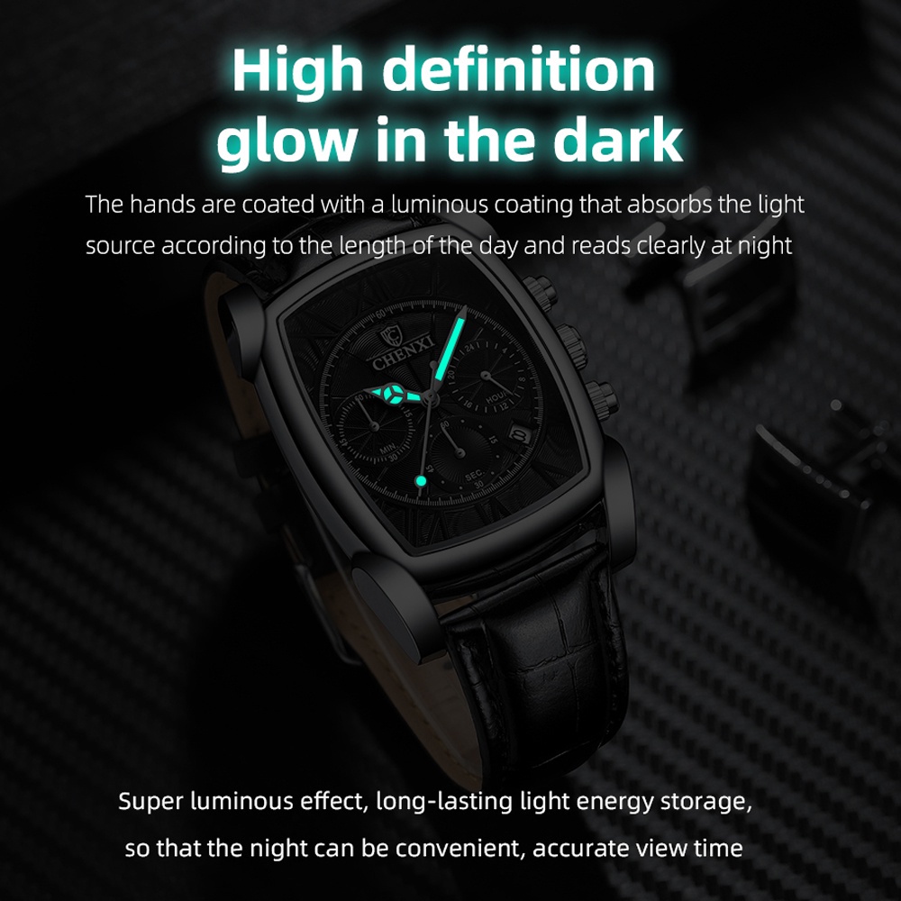 Đồng Hồ CHENXI Chống Thấm Nước Dây Da Sang Trọng Cho Nam