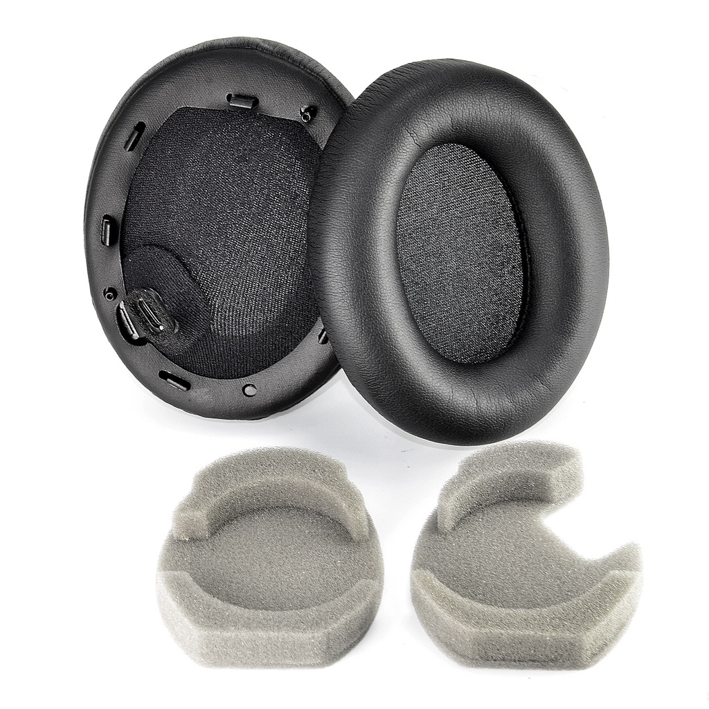 1 Cặp Miếng Đệm Tai Nghe Sony WH-1000XM4 (WH1000XM4) Bằng Da Mềm Cách Âm Không Cần Chạm Cảm Ứng