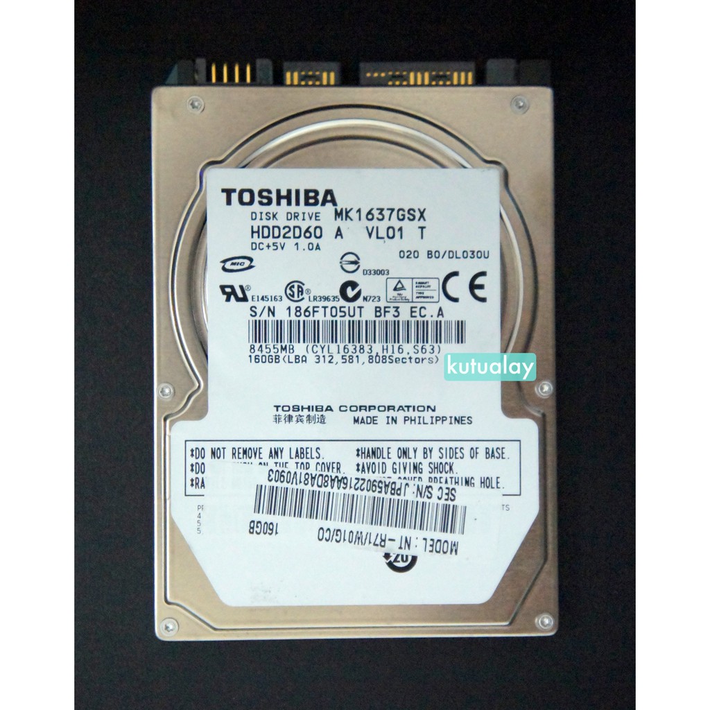 Ổ Cứng Di Động 160gb Hdd 2.5 '' Sata Netbook Sata 100% Sentinel