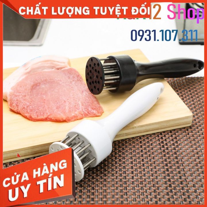 Dụng cụ làm mềm thịt, xăm da heo quay giòn. Dụng cụ xăm thịt loại lớn 21 kim.