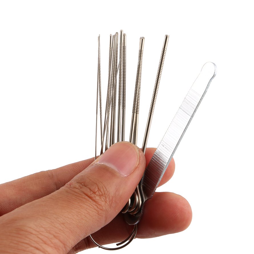 Tự làm dụng cụ sửa chữa đàn guitar Guitar Nut Slotting File Saw Rods Slot Filing Set