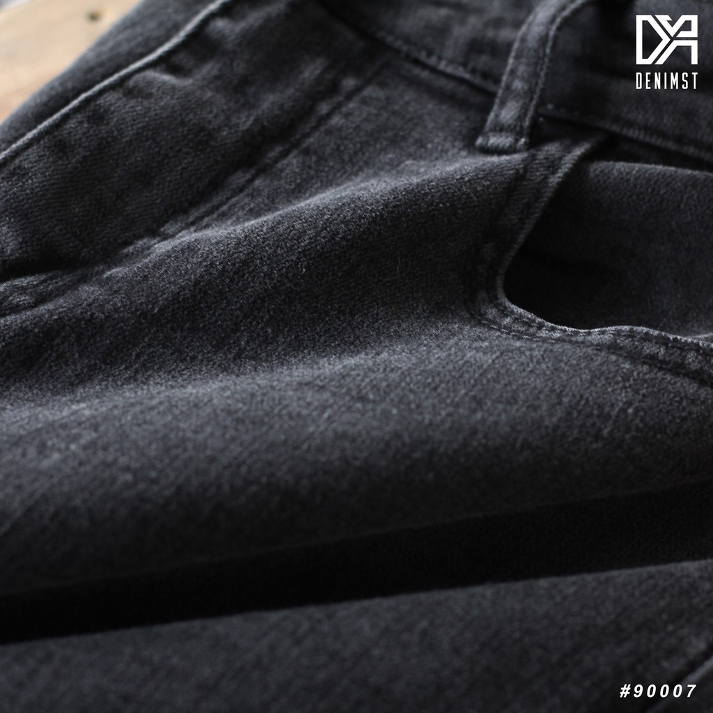 Quần jean nam baggy DENIMST đen trơn, quần bò nam đẹp chất lượng cao 90007 | BigBuy360 - bigbuy360.vn