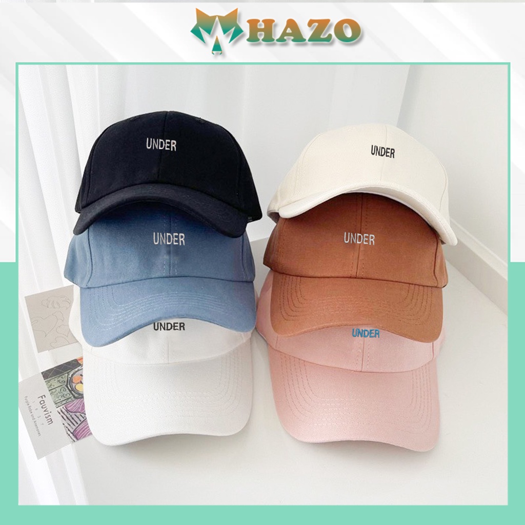 Mũ Lưỡi Trai Nón Kết Nhung Kaki Cao Cấp Thêu Chữ Under 403 Phong Cách Ulzzang Form Unisex Nam Nữ - Hazo