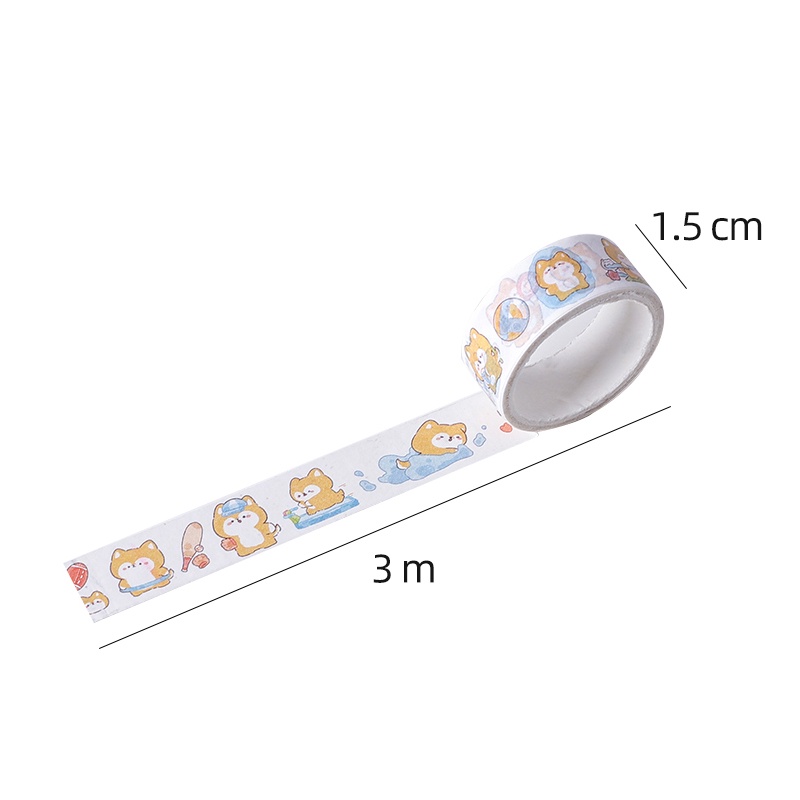 Cuộn Băng Keo 3M Họa Tiết Động Vật Hoạt Hình Dễ Thương Trang Trí Sổ Tay DIY