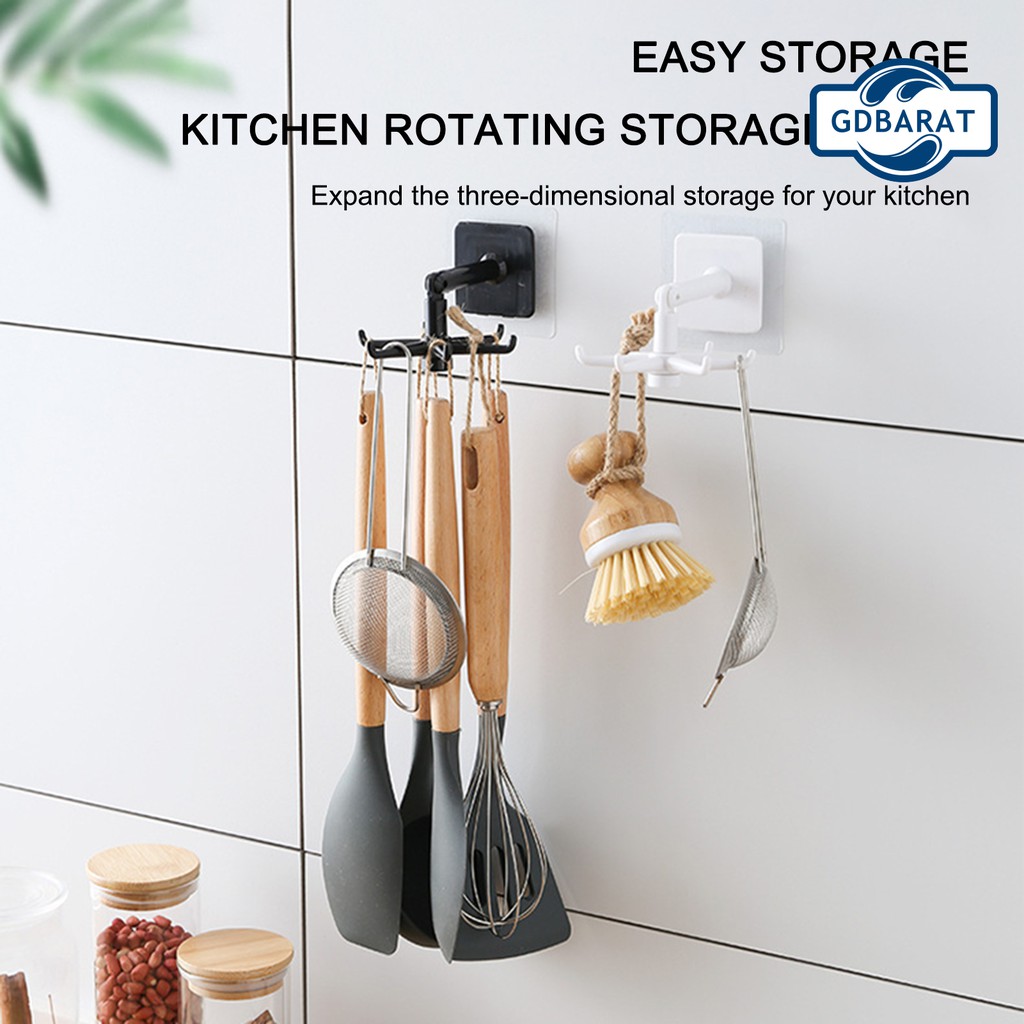 Giá Treo Đồ Xoay 360 Độ Đa Năng Tiện Dụng Cho Phòng Tắm / Nhà Bếp