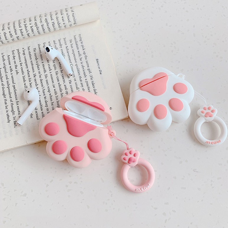 WE BARE BEAR Vỏ Bảo Vệ Hộp Sạc Tai Nghe Airpods 1 2 Inpods 12 Tws I9s I11 I12 Chống Sốc Hình Chân Gấu Dễ Thương Ốp