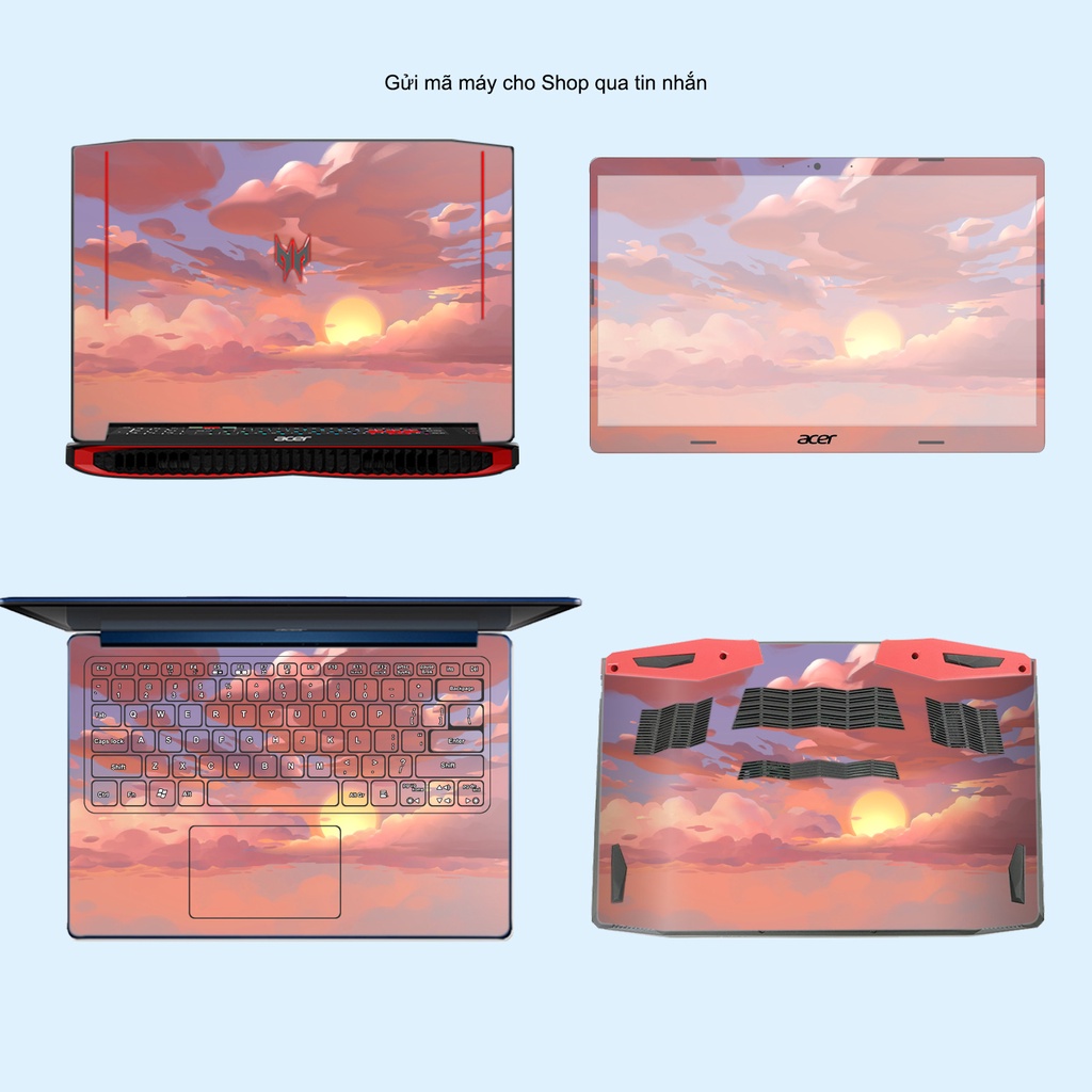 Skin Laptop In Hình Sunset - Hoàng Hôn Dành Cho Các Dòng Máy Dell Hp Asus Msi Acer Lenovo Macbook Theo Yêu Cầu