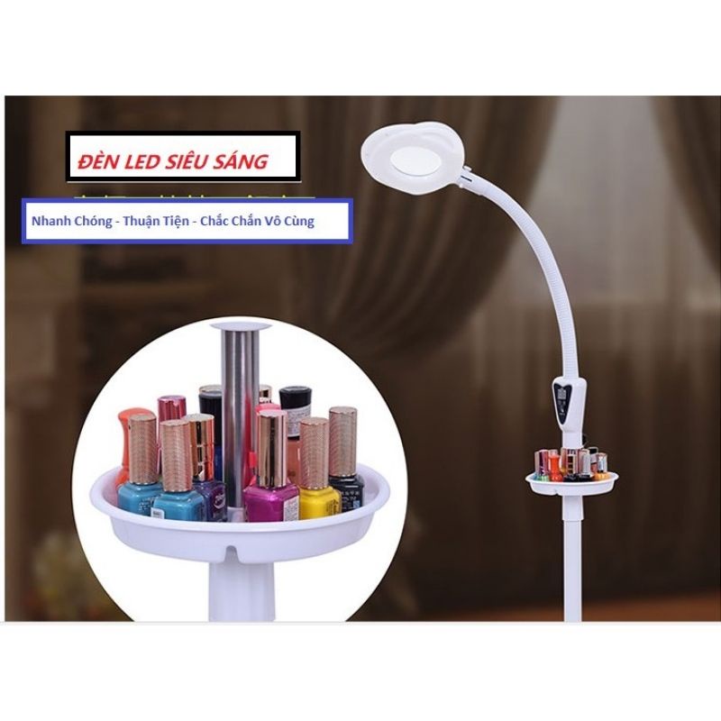 Đèn Spa 120 bóng led siêu sáng có giá để đồ tiện dụng làm phun xăm nối mi chính hãng