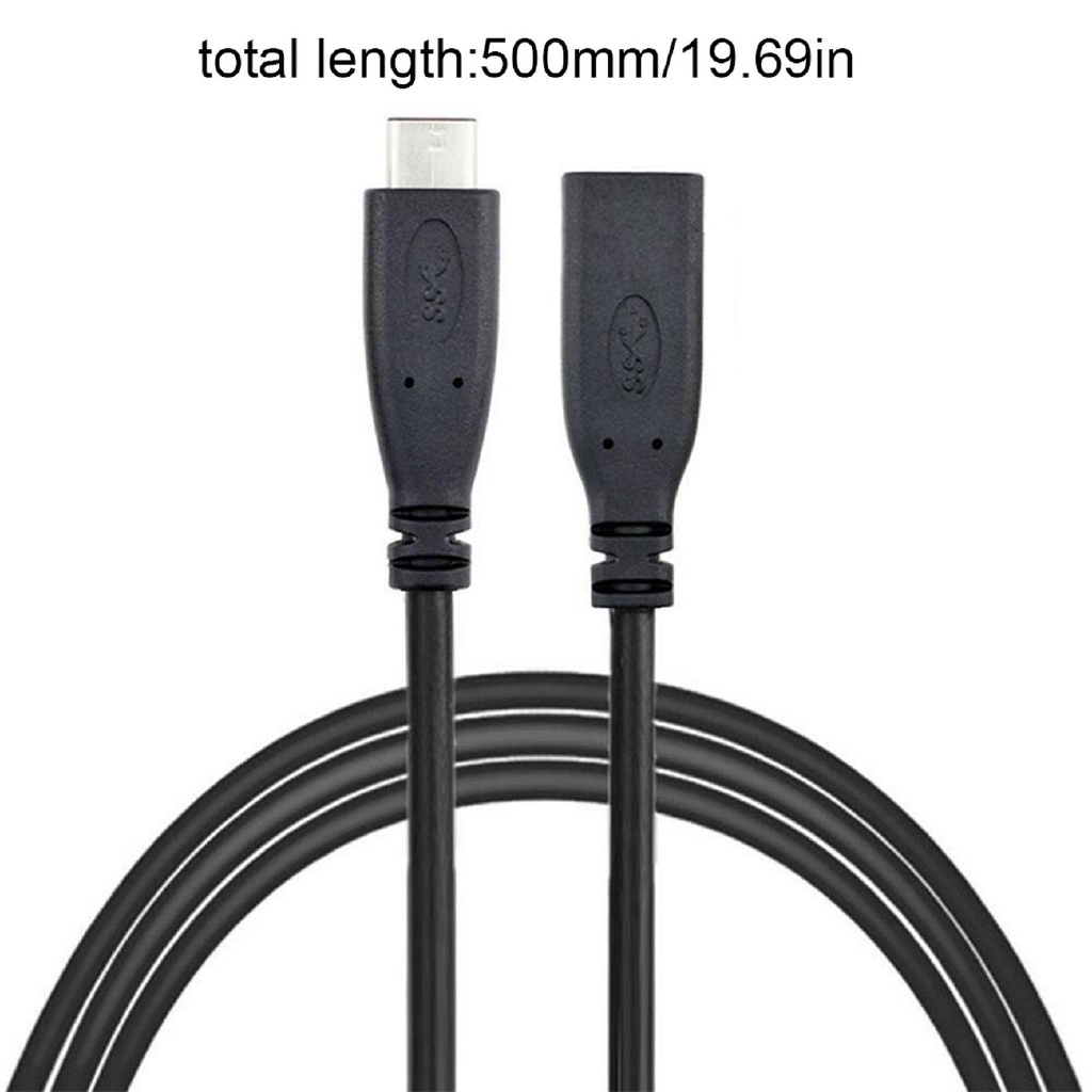 A Type C USB 3.1 Male to USB-C Female Extension Data Cable Extender Cord