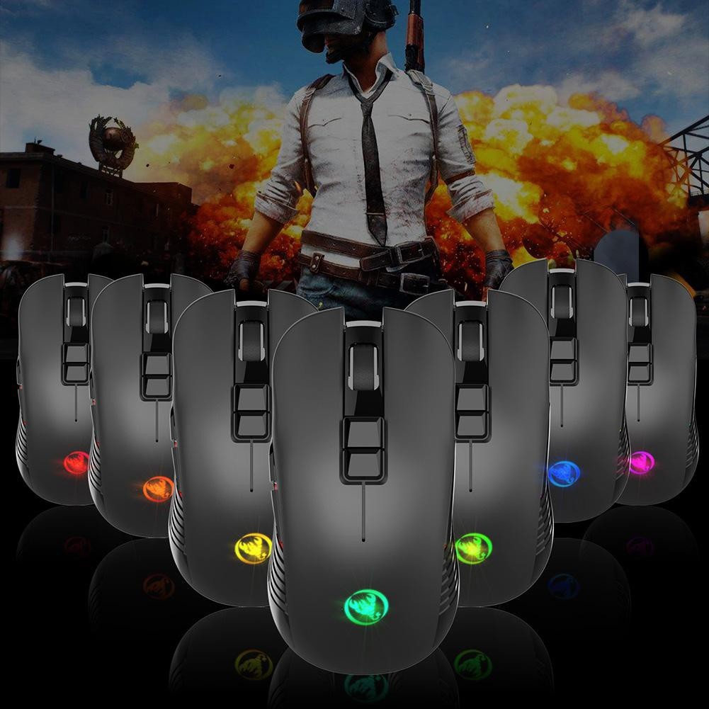 Chuột chơi game không dây HXSJ T30 3600 DPI Led RGB - Wireless Gaming Mouse HXSJ T30 3600DPI