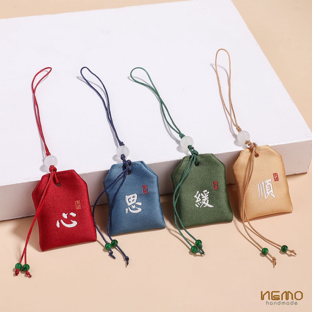 Móc Khóa Túi Phước Omamori Nhiều Ý Nghĩa Nemo Handmade, Kích Thước 3.5Cm X 4.5Cm - Omhe